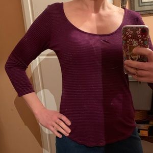 3/4 Sleeve Reversible Shirt by Michael Stars